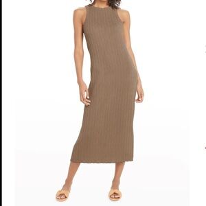 Splendid Rib Body-Con Midi Dress